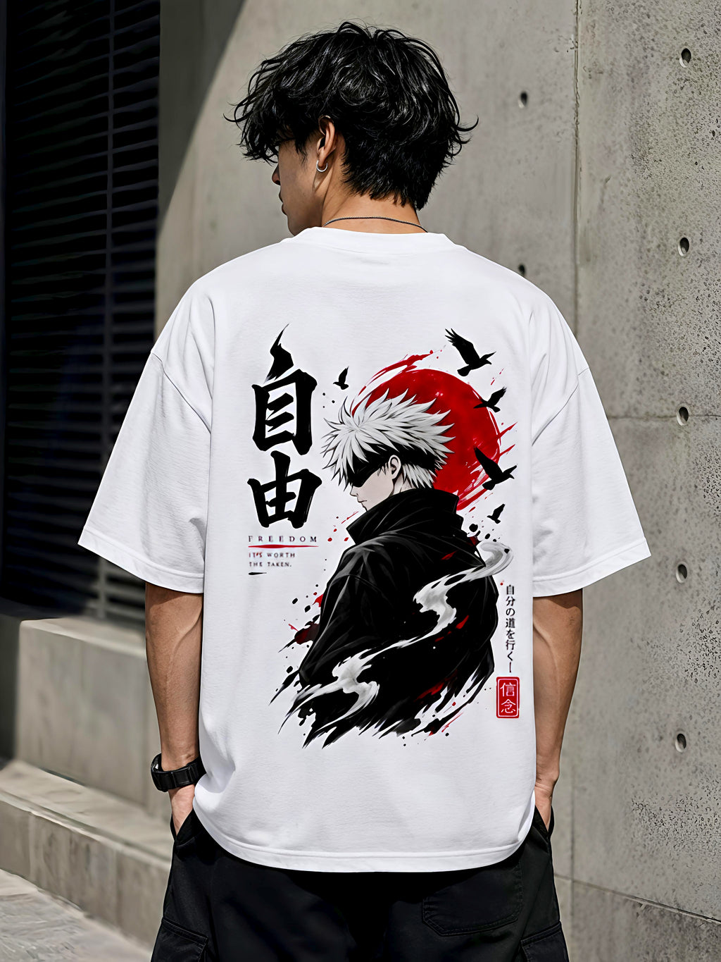 AMORPH "FREEDOM // GOJO" Heavyweight Oversized Tee