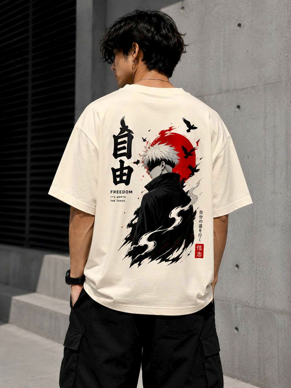 AMORPH "FREEDOM // GOJO" Heavyweight Oversized Tee