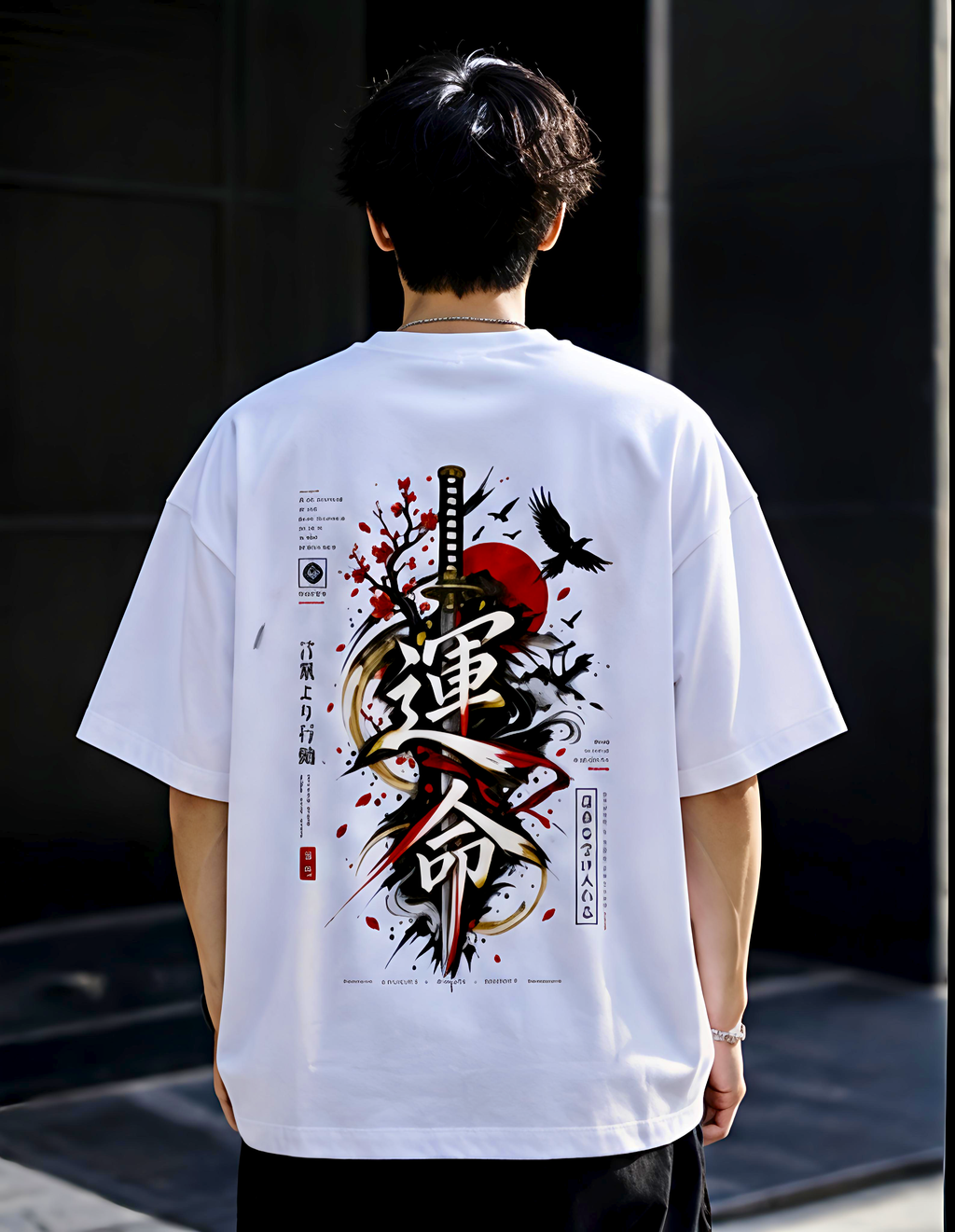 運命 — Unmei Unisex Oversized Tee — Fate / Destiny