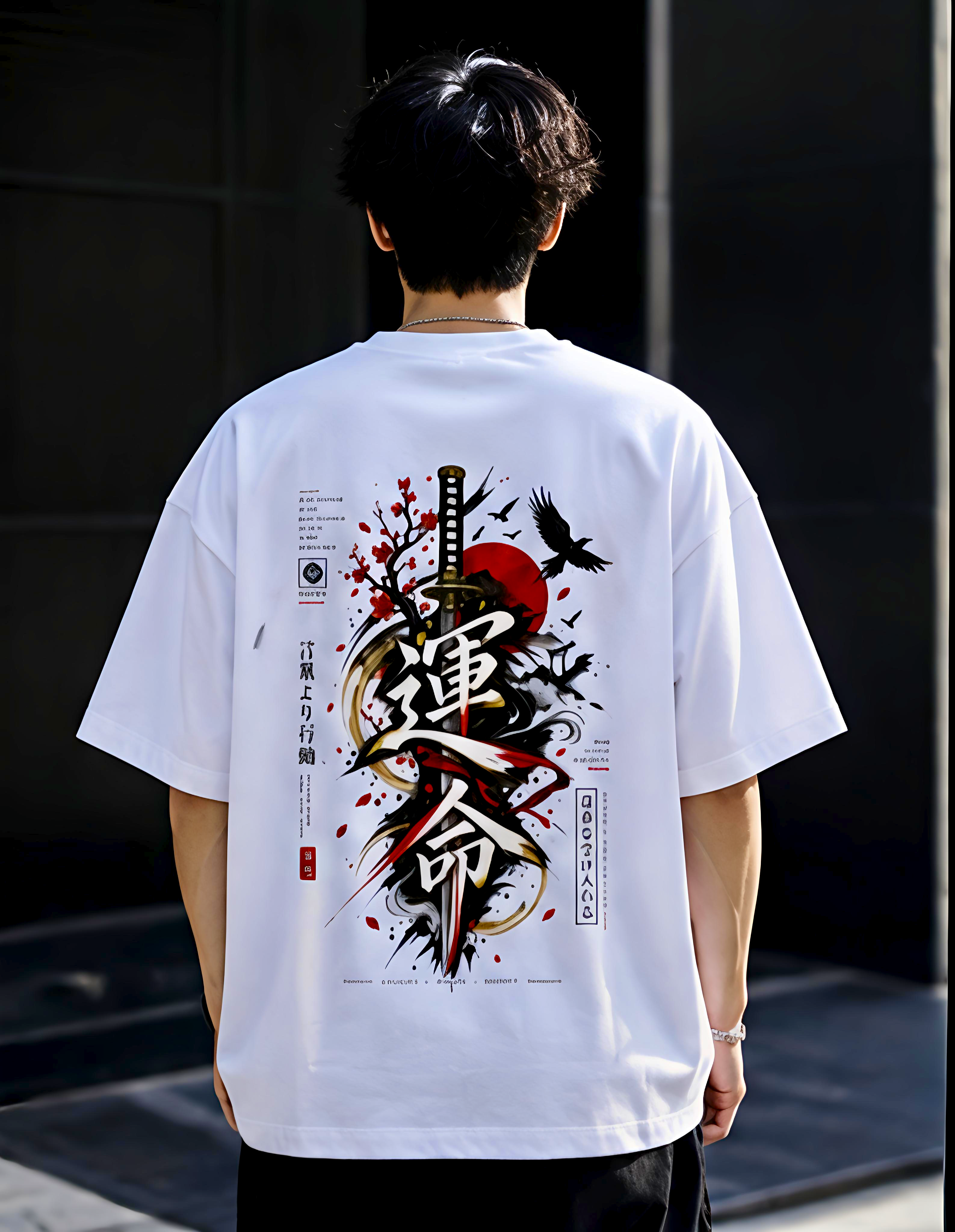 運命 — Unmei Unisex Oversized Tee — Fate / Destiny