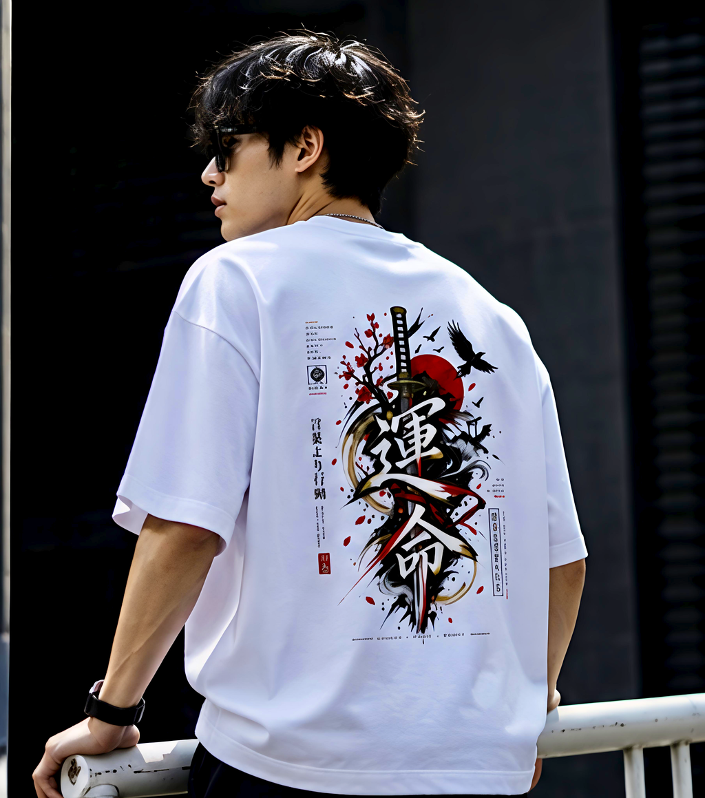運命 — Unmei Unisex Oversized Tee — Fate / Destiny