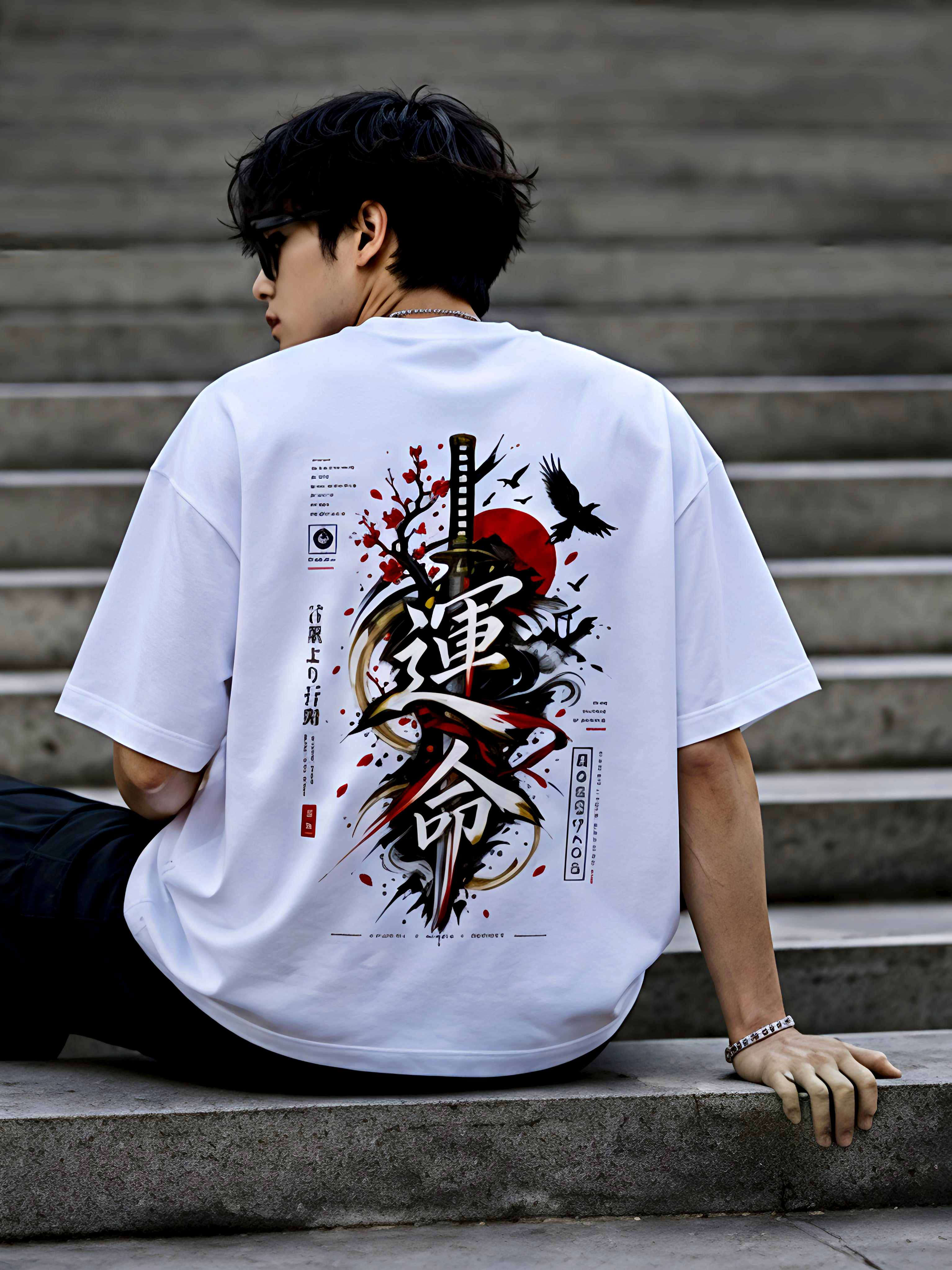 運命 — Unmei Unisex Oversized Tee — Fate / Destiny