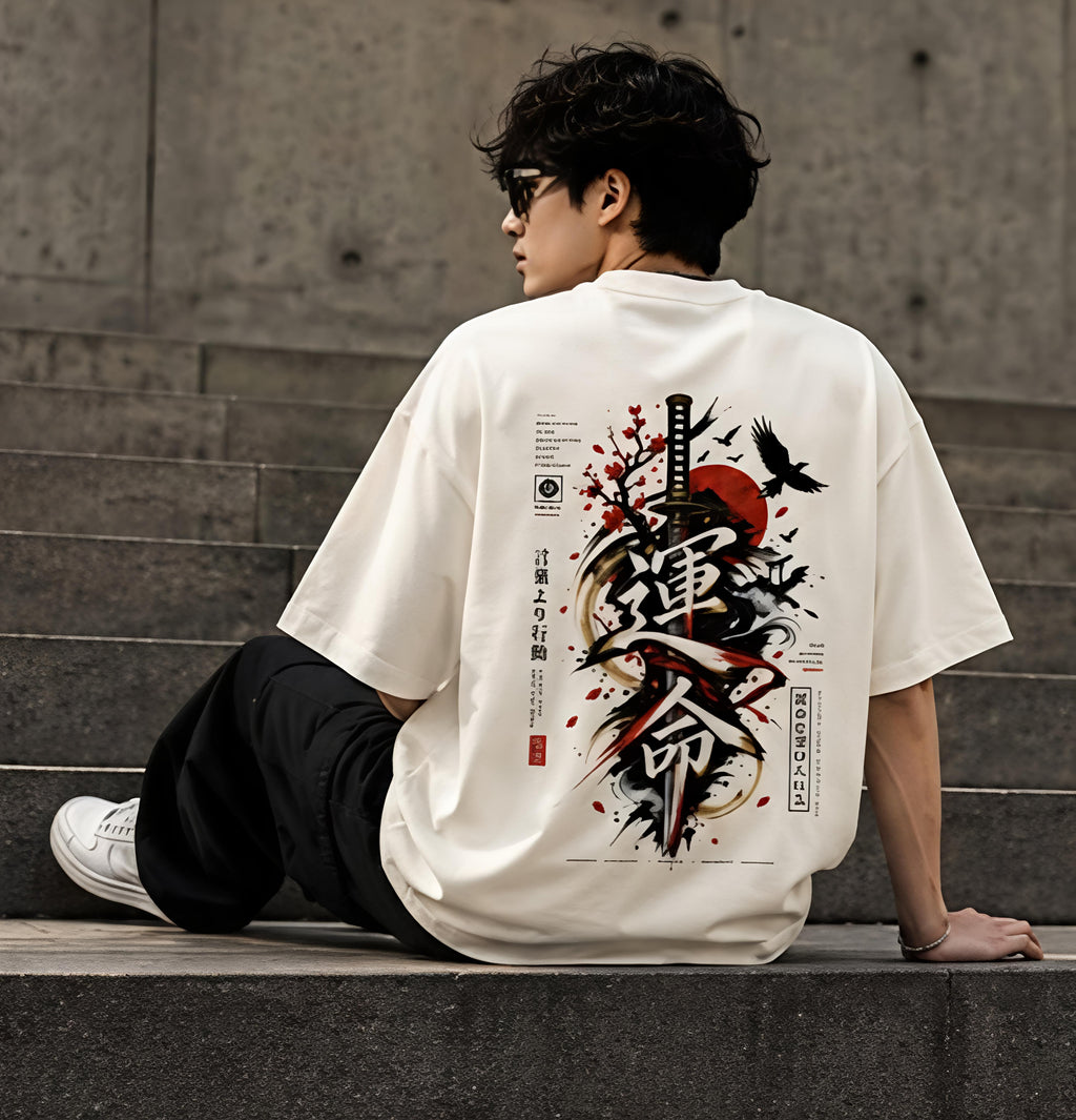 運命 — Unmei Unisex Oversized Tee — Fate / Destiny