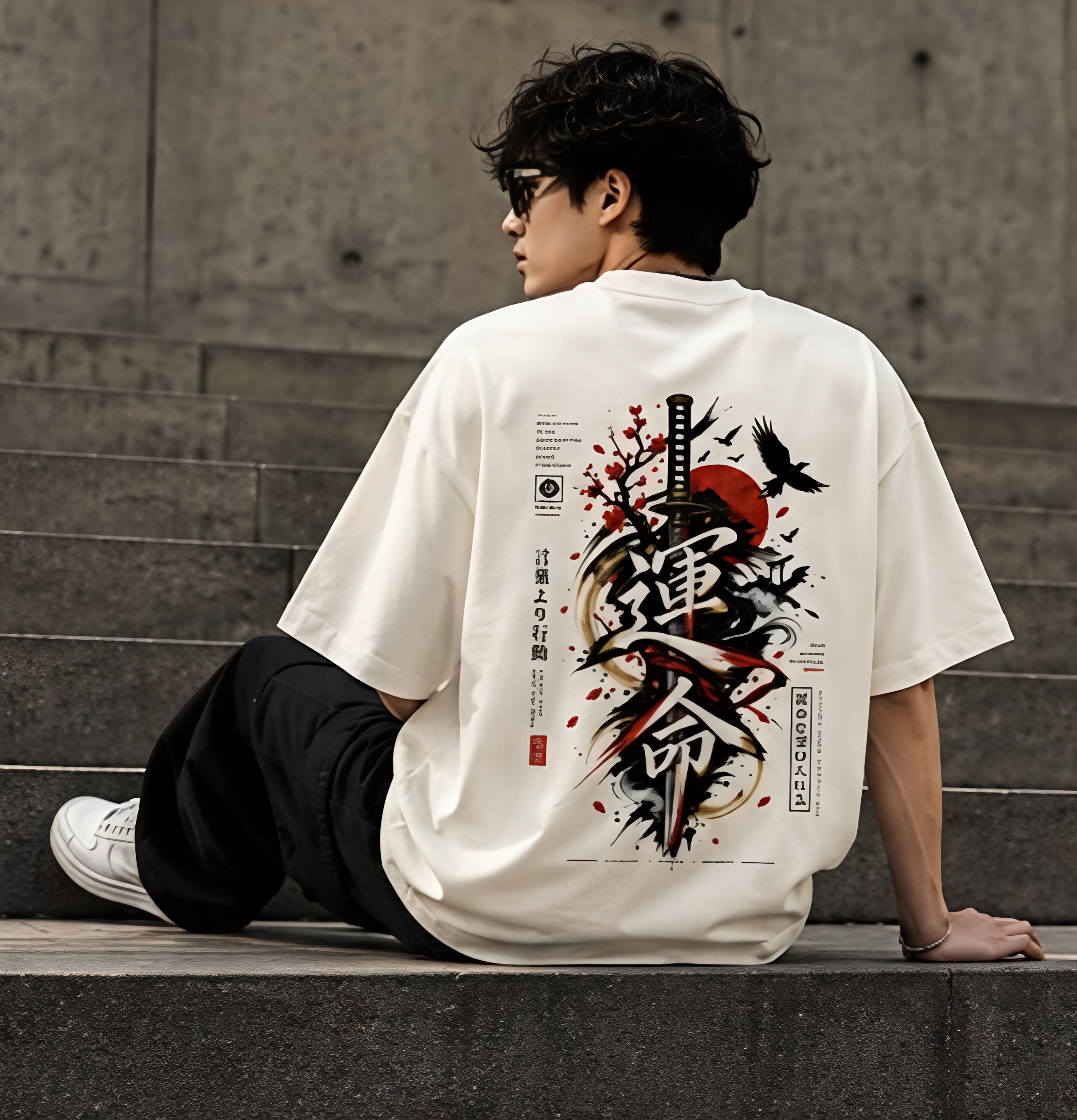 運命 — Unmei Unisex Oversized Tee — Fate / Destiny