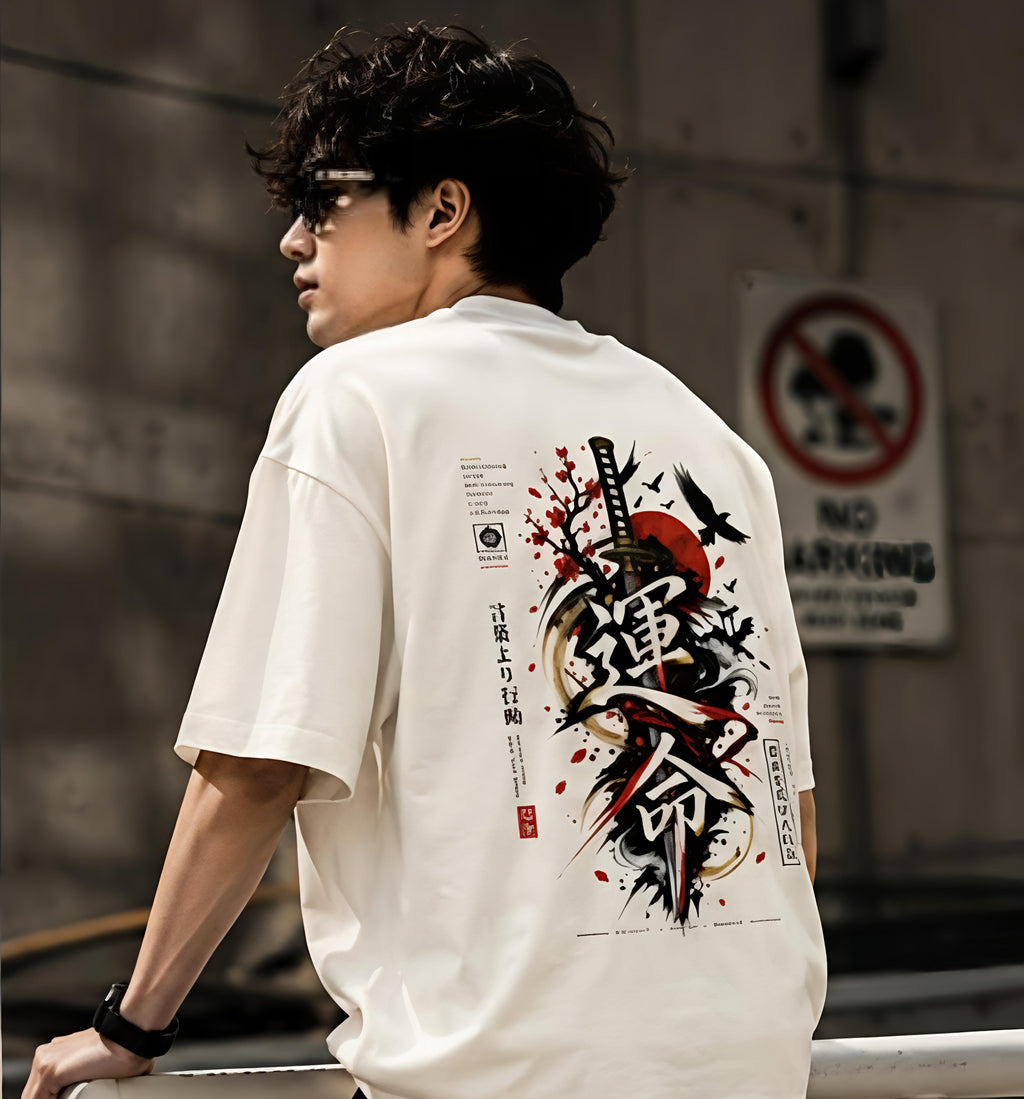 運命 — Unmei Unisex Oversized Tee — Fate / Destiny